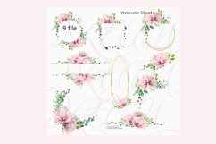 Purple Watercolor Wedding Invitation Floral Clipart Frame Product Image 5