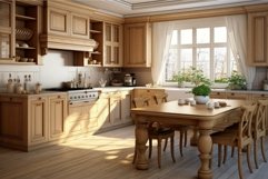 Cozy modern wooden kitchen interior Product Image 1