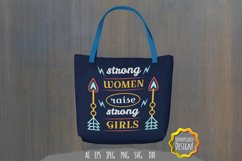 Strong Women Raise Strong Girls Hand Lettering SVG Product Image 1