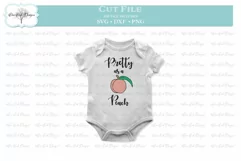 Pretty as a Peach Southern Saying - SVG DXF PNG Product Image 2