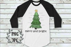 Christmas tree sublimation | Hand drawn Burlap Christmas tre Product Image 2