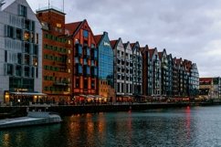 Ancient houses and canal. European architecture Product Image 1