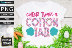 Cuter Than A Cotton Tail PNG Sublimation Design Product Image 1