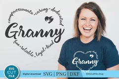 Granny svg - Granny heart - a grandma svg for crafters Product Image 1