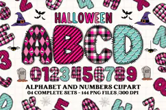 Halloween Alphabet png clipart, halloween letters doodle Product Image 1