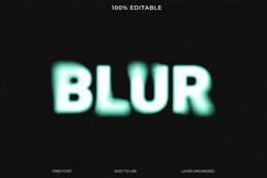 Glowing BLUR Text Design with Neon Effect Product Image 1