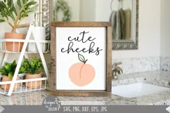 Cute cheeks, Peach, Farmhouse svg Product Image 3