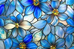 Stained Glass Floral Background Wallpaper Product Image 1