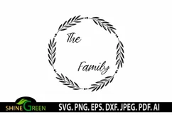 Monogram SVG Wreath Family Round Sign for Farmhouse, Home Product Image 2