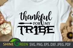 Thanksgiving SVG - Thankful for my Tribe DXF EPS PNG JPEG Product Image 3