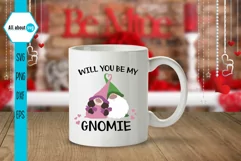 Will You Be My Gnomie Svg, Valentine's Gnomies Svg Product Image 4