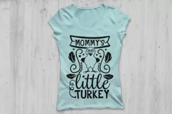 Mommy's Little Turkey Svg, Thanksiving Svg, Turkey Svg. Product Image 2