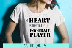 Football SVG .My heart is on the field Product Image 2