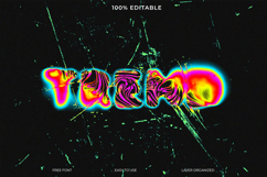 Psychedelic TURMO Text Design with Neon Effect" Product Image 1