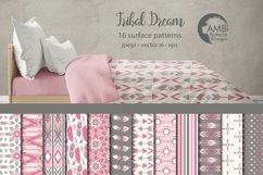 Tribal Dream patterns, Pink Boho papers AMB-1551 Product Image 1
