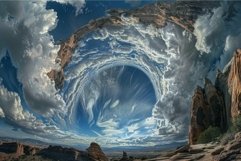 Surreal sky portal over desert landscape Product Image 1
