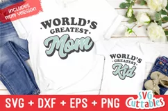 Mommy and Me SVG| World's Greatest Mom | Shirt Design Product Image 1