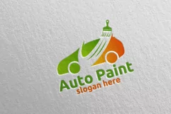 Car Painting Logo with Brush and Sport Car Concept 4 Product Image 3