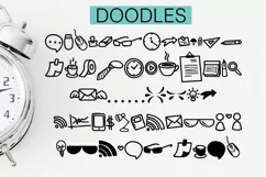 Clock Watcher Font Duo With Business Doodles - Free Font Of The Week Product Image 2