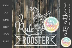 I Rule The Roost I Rule The Rooster Couples Matching SVG Product Image 2