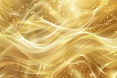 Golden silk waves background with sparkling particles Product Image 1