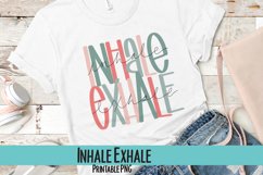 Inhale Exhale Hand Lettered Sublimation PNG Product Image 1