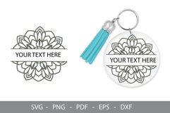 Mandala Flower Keychain SVG Design Product Image 1
