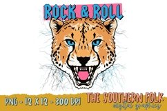 Rock &amp; Roll Cheetah PNG File, Sublimation Design Product Image 2
