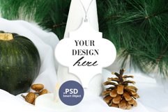 Arabesque Ornament Holiday Mockup, Sublimation Ornament PSD Product Image 4