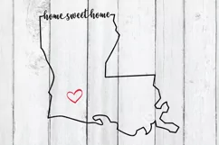 Louisiana Home Sweet Home SVG | State Pride SVG Product Image 3