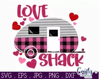 Love Shack Camper | Valentine Svg Design Product Image 2