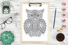 Owl SVG file, Owl Mandala SVG, Owl cut file, Owl vector Product Image 9