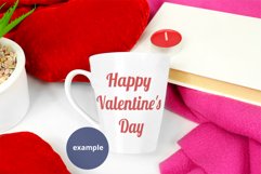 Latte Mug Mockup Valentine's Day PSD & JPG full wrap mockup Product Image 3