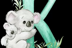 Koala watercolor clipart, cute koala png, nursery decor Product Image 5