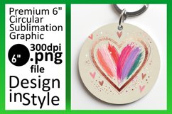 Bright Round Design Sublimation Template , Heart Product Image 1