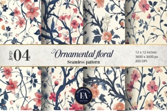 Ornamental Floral Pattern| Elegant Floral Texture Product Image 1