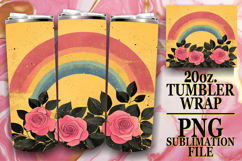 RADIANT LOVE 20oz TUMBLER WRAP, Rainbow Product Image 1