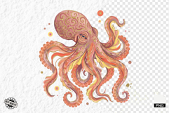 Coastal Octopus PNG Clipart Product Image 1