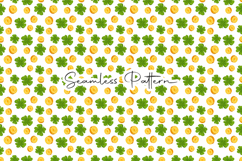 Gold Clover Grid Seamless Set - Leprechaun &amp; Clovers Product Image 5