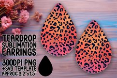Bold Glitter Leopard Print Teardrop Earring Design Product Image 1