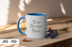 Blue Rim Mug Mockup PSD Product Image 1
