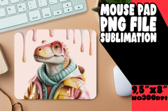 ENCHANTED mouse PAD Fun Sublimation, Cute Dino Product Image 1