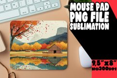 Watercolor Mouse Pad Autumn Sublimation Product Image 1