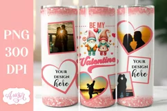 Be my Valentine photo tumbler wrap for sublimation PNG Product Image 2