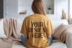 Mustard Comfort Colors C1717 Shirt Mockup, CC 1717 T-shirt Product Image 1