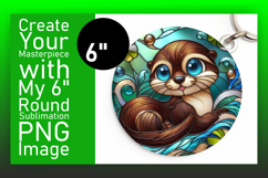 Unique Circle Design Keychain Template , Animals Product Image 1