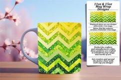 Colorful Glitter 11oz/15oz Stripes Mug Wrap Product Image 1