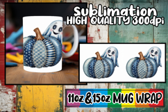 Graceful days sublimation mug wrap, Pumpkin Watercolor Product Image 1