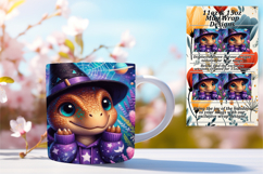 Trendy 11oz Mug Wrap Png Artwork , Halloween Dino Product Image 1
