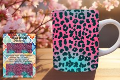 Gradient Leopard Print Mug Wrap - Stylish Design 11oz 15oz Product Image 1